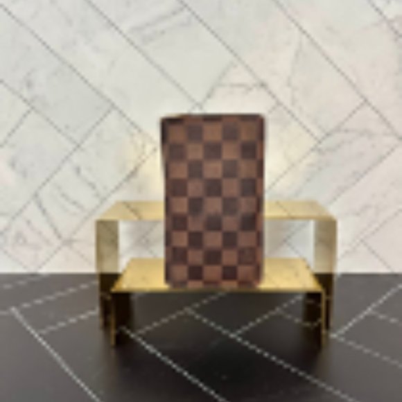 Pre-owned Louis Vuitton Damier Ebene Long Wallet - Picture 1 of 4